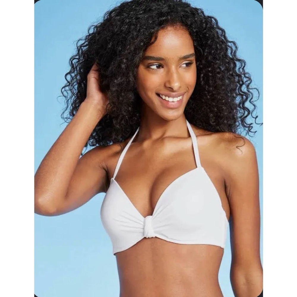 NWT Shade & Shore White Underwire Bikini Top 34C